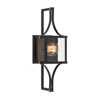 Savoy House - 5-473-144 - One Light Outdoor Wall Lantern - Raeburn - Matte Black/Weathered Brushed Brass