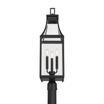 Emery Three Light Outdoor Post Lantern (5-609-BK)