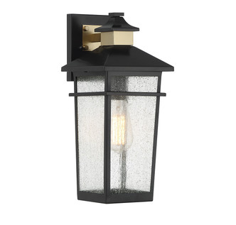Savoy House - 5-719-143 - One Light Outdoor Wall Lantern - Kingsley - Matte Black w/Warm Brass