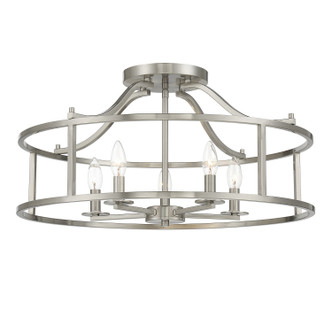 Stockton Five Light Semi Flush Mount (6-1679-5-SN)