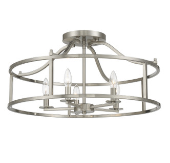 Stockton Five Light Semi Flush Mount (6-1679-5-SN)