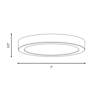 LED Flush Mount (6-3333-7-BK)