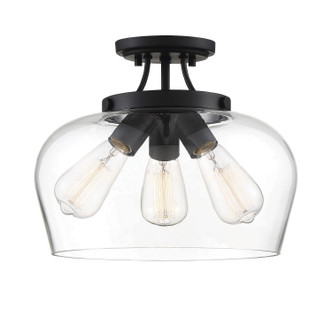 Octave Three Light Semi-Flush Mount (6-4035-3-BK)