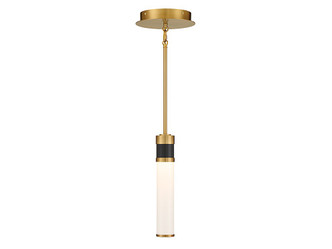 Savoy House - 7-1643-1-143 - LED Mini Pendant - Abel - Matte Black w/Warm Brass Accents