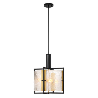 Savoy House - 7-1699-3-143 - Three Light Pendant - Hayward - Matte Black w/Warm Brass