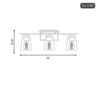 Calhoun Three Light Bathroom Vanity (8-1020-3-SN)