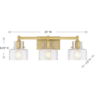 Dover Three Light Bathroom Vanity (8-1030-3-322)