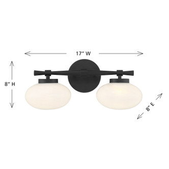 Barrow Two Light Bathroom Vanity (8-1050-2-BK)