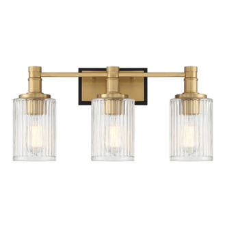Savoy House - 8-1102-3-143 - Three Light Bathroom Vanity - Concord - Matte Black w/Warm Brass