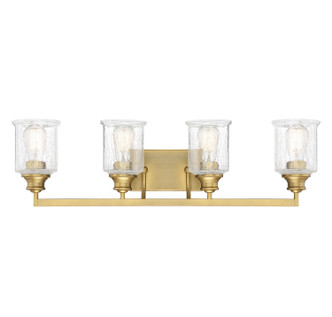 Savoy House - 8-1972-4-322 - Four Light Bath Bar - Hampton - Warm Brass