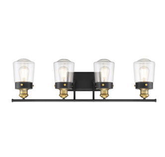 Savoy House - 8-2069-4-51 - Four Light Bath Bar - Macauley - Vintage Black w/Warm Brass