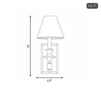 Washburn One Light Wall Sconce (9-0700-1-109)