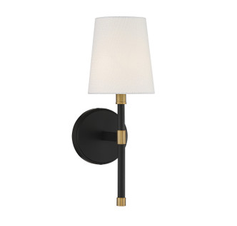 Savoy House - 9-1632-1-143 - One Light Wall Sconce - Brody - Matte Black w/Warm Brass Accents