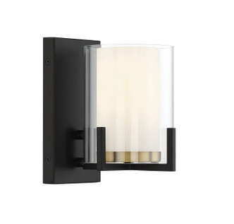 Savoy House - 9-1977-1-143 - One Light Wall Sconce - Eaton - Matte Black w/Warm Brass