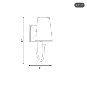 Cameron One Light Wall Sconce (9-2542-1-109)