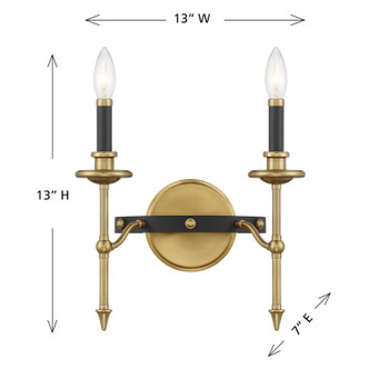 Consulate Two Light Wall Sconce (9-9510-2-143)