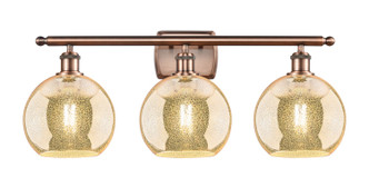 Innovations - 516-3W-AC-G128-8 - Three Light Bath Vanity - Ballston - Antique Copper