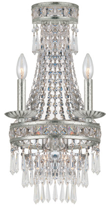 Crystorama - 5262-OS-CL-MWP - Two Light Wall Sconce - Mercer - Olde Silver
