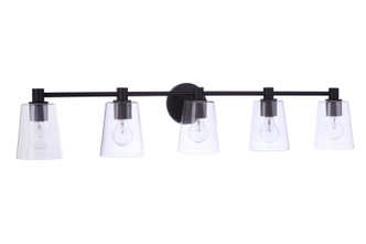 Emilio Five Light Vanity in Flat Black (46-12642FB5)
