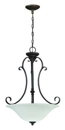 Barrett Place Three Light Inverted Pendant (24243-MB-WG)