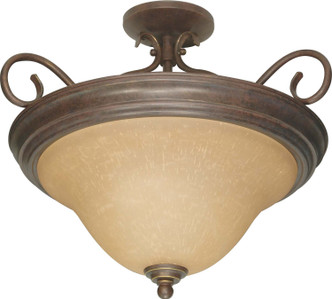 Nuvo Lighting - 60-1027 - Three Light Semi Flush Mount - Castillo - Sonoma Bronze / Champagne