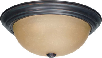 Nuvo Lighting - 60-1257 - Three Light Flush Mount - Mahogany Bronze / Champagne
