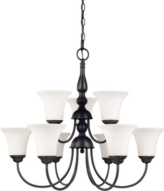 Nuvo Lighting - 60-1843 - Nine Light Chandelier - Dupont - Dark Chocolate Bronze