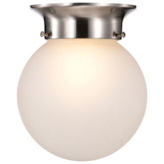 Close to Ceiling Brushed Nickel One Light Flush Mount (60-3249)