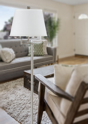 Andros One Light Floor Lamp (BO-2077SWFL-BS)