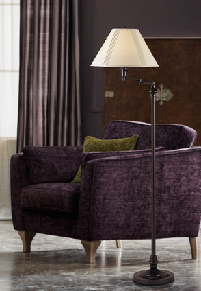 Swing arm One Light Floor Lamp (BO-314-DB)
