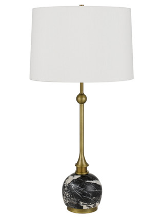 Cal Lighting - BO-3200TB - One Light Table Lamp - Midlands - Antique Brass/Black Marble