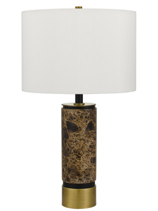 Cal Lighting - BO-3201TB - One Light Table Lamp - Salford - Antique Brass/Black Marble