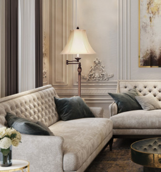 Swing arm One Light Floor Lamp (BO-581SWFL)