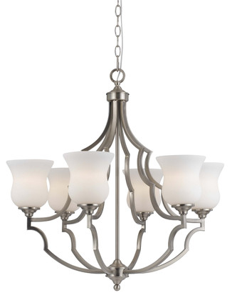 Cal Lighting - FX-3531/6 - Six Light Chandelier - Barrie - Brushed Steel