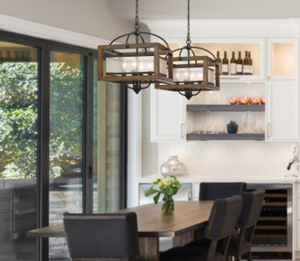 Semi flush Four Light Pendant (FX-3536/1C)
