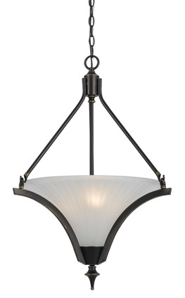 Cal Lighting - FX-3541/1P - Three Light Pendant - Rockwood - Dark Bronze