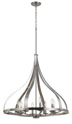Cal Lighting - FX-3589-8 - Eight Light Chandelier - MERIDIAN - Brushed Steel