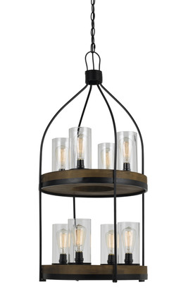 Cal Lighting - FX-3614-8 - Eight Light Chandelier - CHARDON - Iron/Wood