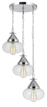 Cal Lighting - FX-3624-3P - Three Light Pendant - Maywood - Chrome