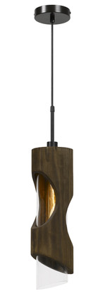 Cal Lighting - FX-3669-1P - One Light Pendant - Zamora - Smoky Wood