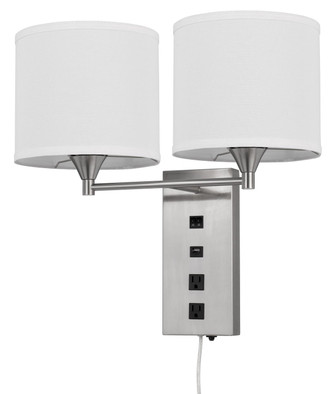 Cal Lighting - LA-8049W2L-1 - Two Light Wall Lamp - Reedsport - Brushed Steel