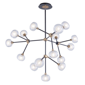 Artcraft - AC7006BG - 16 Light Chandelier - Grappolo - Matte Black & Vintage Gold
