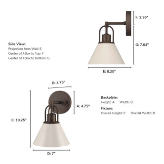 Carrington Isle One Light Wall Sconce (13167)