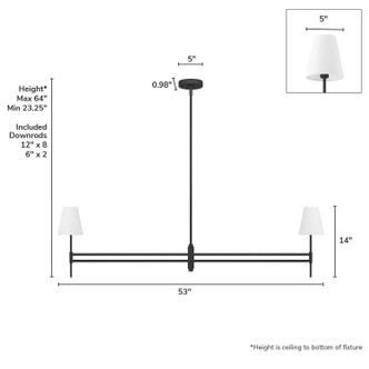 Camelia Stem Two Light Chandelier (13252)