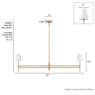 Camelia Stem Two Light Chandelier (13253)