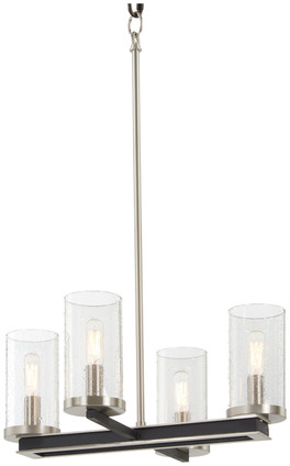 Minka-Lavery - 1054-691 - Four Light Pendant / Semi Flush - Cole's Crossing - Coal w/Brushed Nickel
