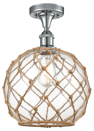 manufacturer_finish:Polished Chrome|manufacturer_glass:Clear Large Farmhouse Glass with Brown Rope|light_output:220.00lm|color_temperature:2200K|cri:99