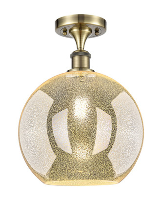 Innovations - 516-1C-AB-G128-12 - One Light Semi-Flush Mount - Ballston - Antique Brass