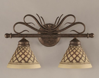 Toltec Lighting - 102-BRZ-7185 - Two Light Bath Bar - Swan - Bronze