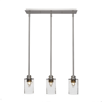 Toltec Lighting - 1153-BN-300 - Three Light Linear Pendalier - Edge - Brushed Nickel